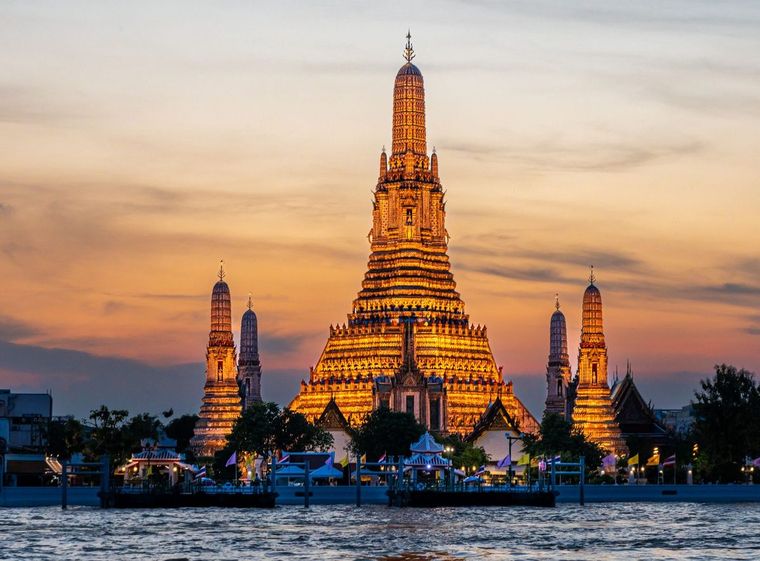 Wat Arun al atardecer, Bangkok
